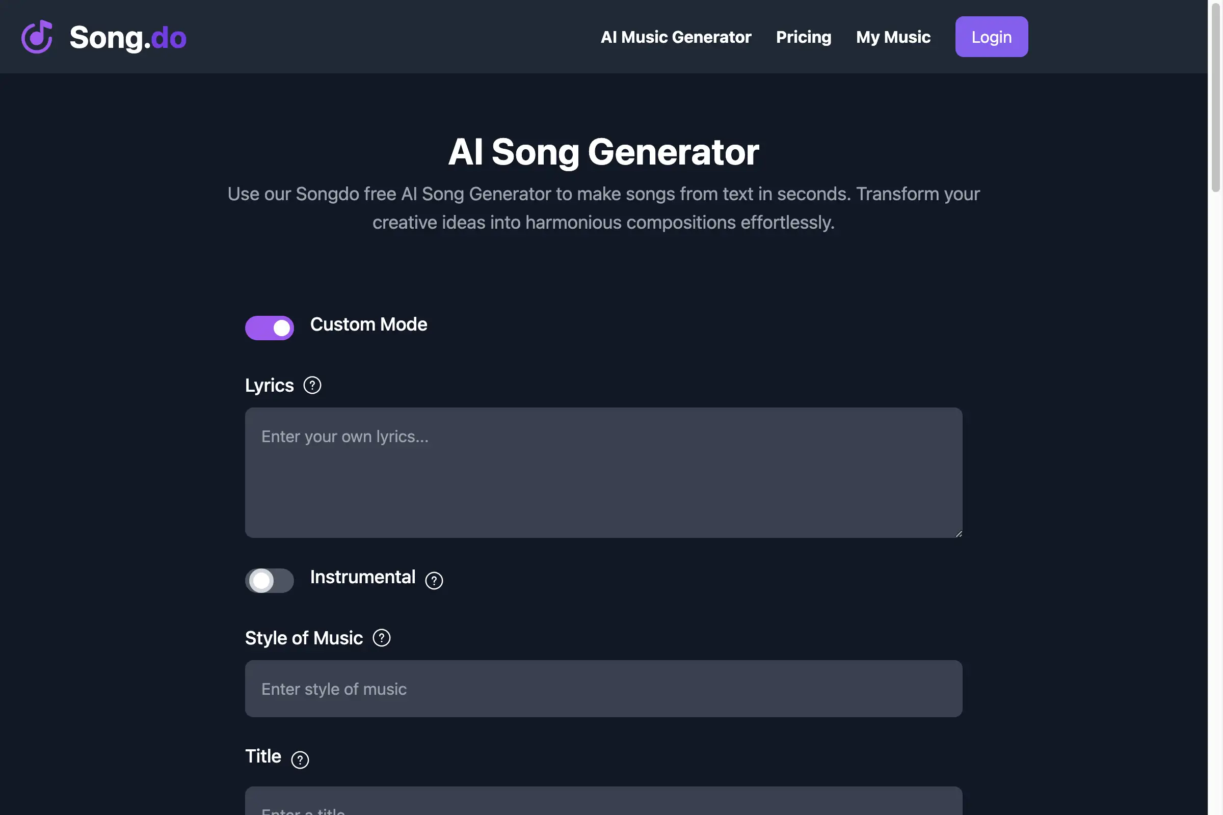 Song.do | Free AI Song Generator